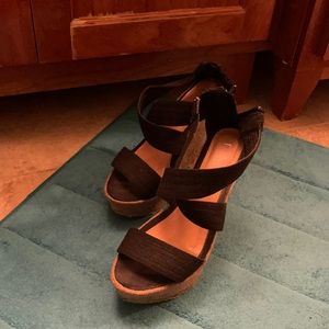 Size 8.5 Black Wedges